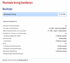 leningen berekenen