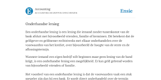 belastingdienst onderhandse lening