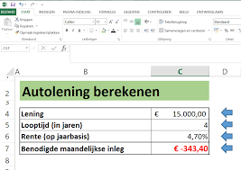 lening auto berekenen